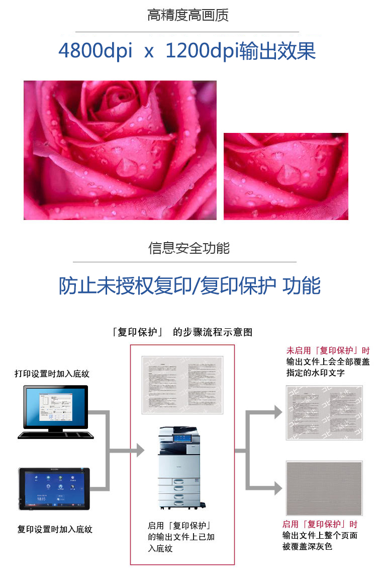 理光6604防止未授权复印/复印保护功能